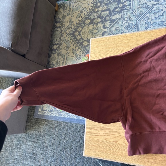 Women's Nike Maroon Cropped Long Sleeve Sweatshirt - Picture 6 of 8